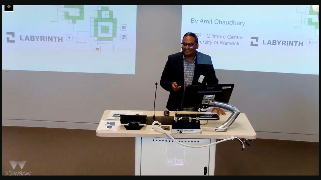 Our Co- Founder Amit Chaudhary Presenting labyrinth at The Shard, London